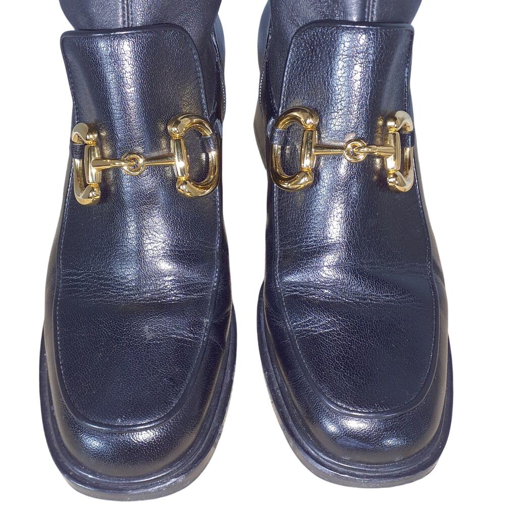 Gucci Classic Black Leather Horsebit Ankle Boots Size 8 US / 38 EU - Picture 3 of 5